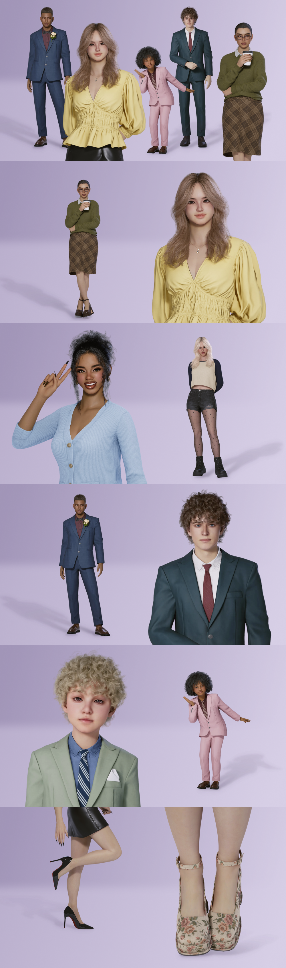 Formal outfits in inZOI