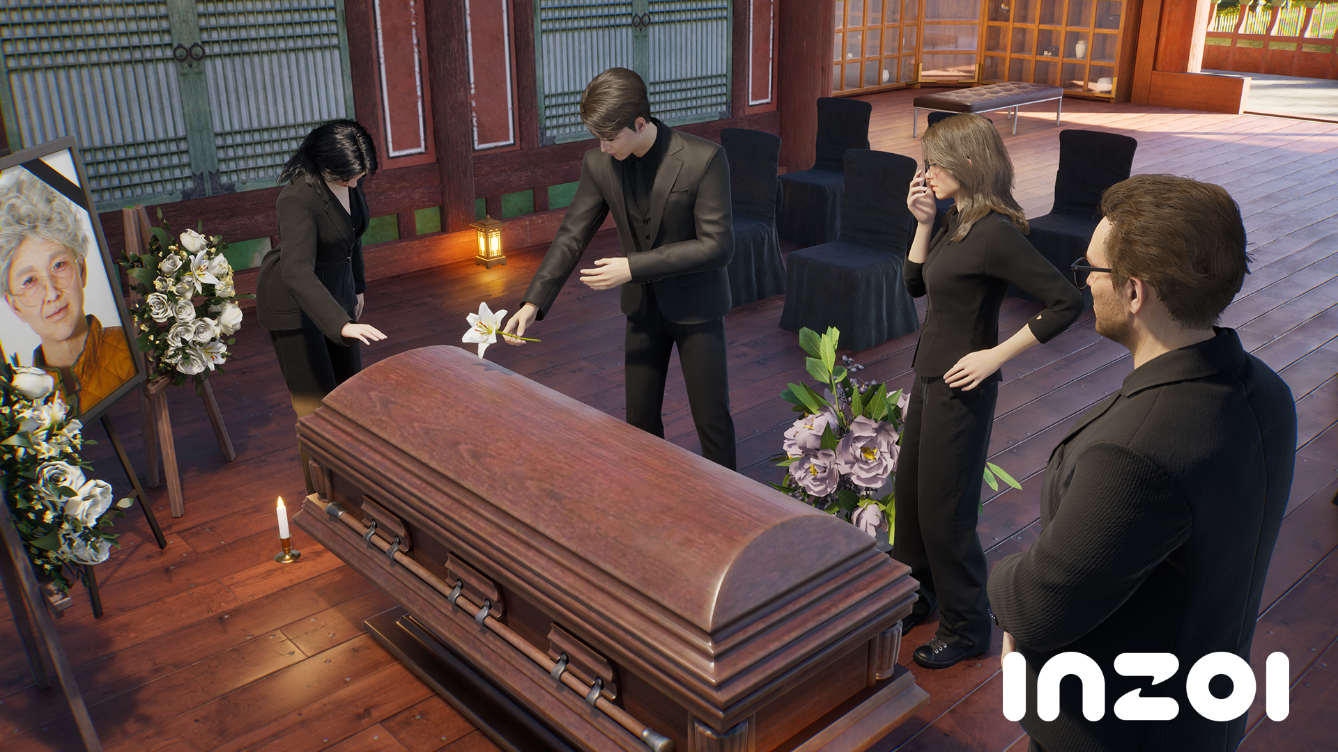 Funeral home and cemetery in inZOI