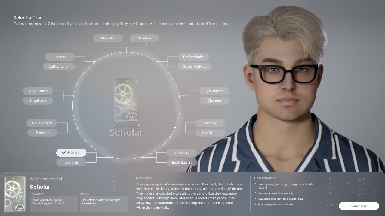 inZOI Scholar Trait