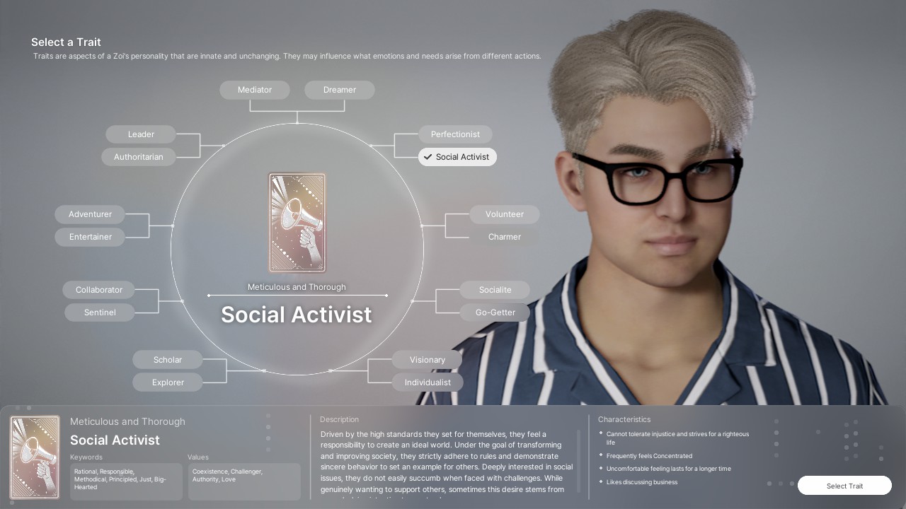 inZOI Social Activist Trait