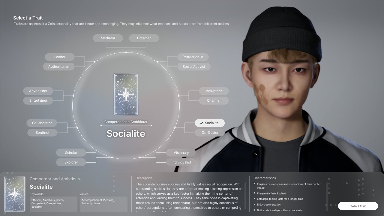 inZOI Socialite Trait