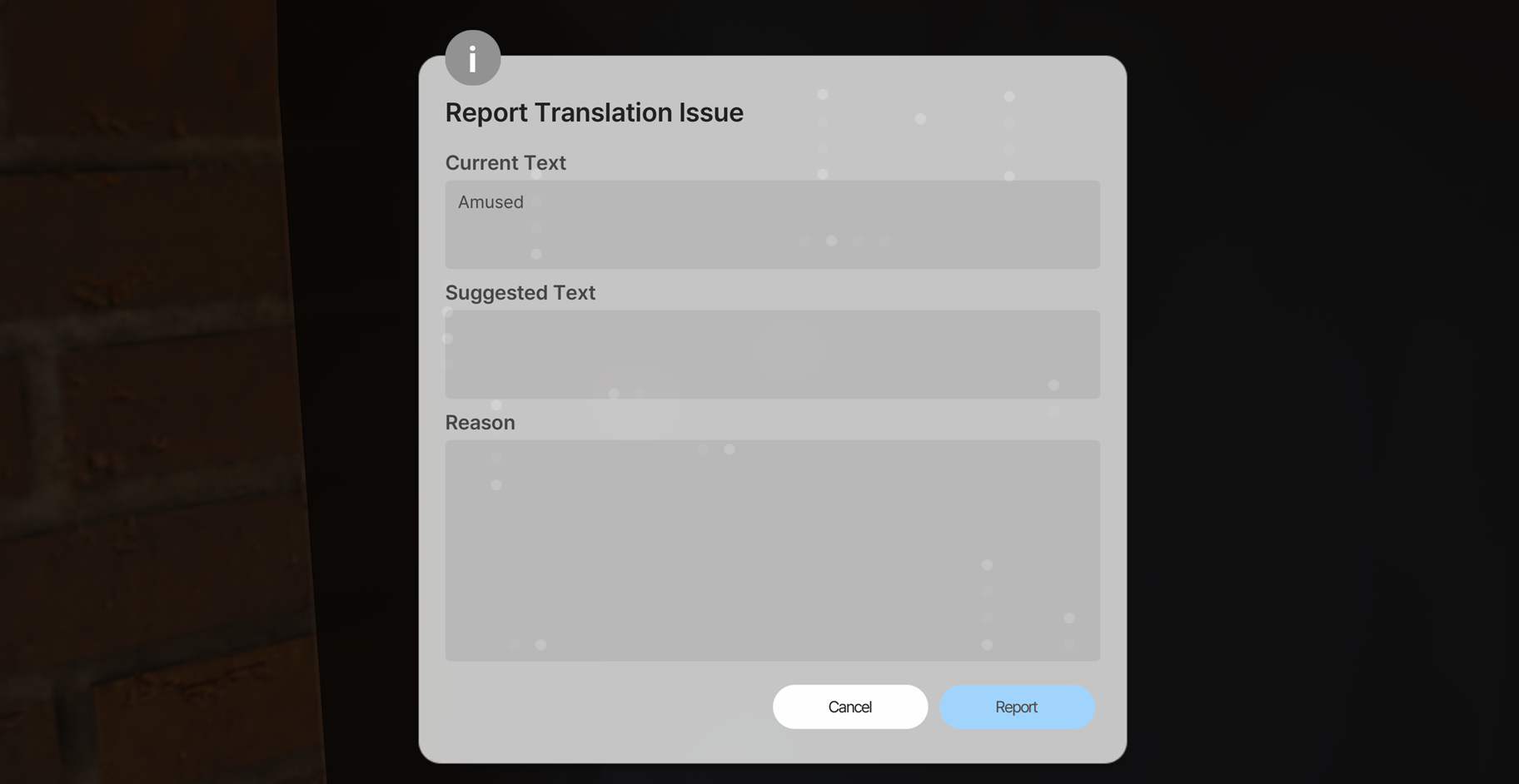 Translation reporting tool