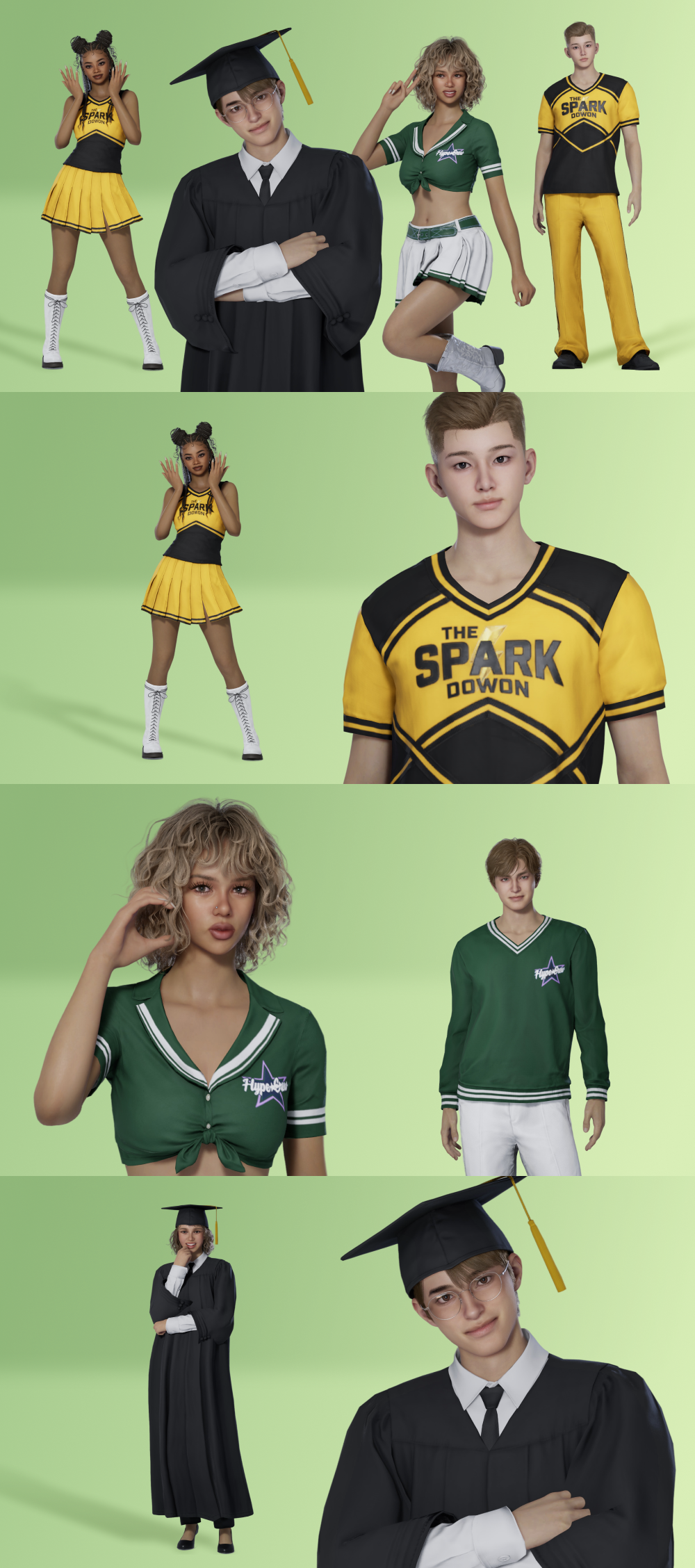School outfits in inZOI